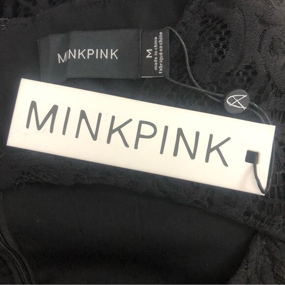 MINKPINK Heart of Glass Lace Cutout A-Line Mini Dress Medium NWT - Picture 5 of 7